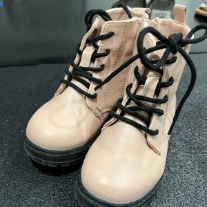 Light pink Zara lace up boots